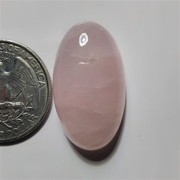Rose Quartz gemstone cabochon - natural crystal healing stone for jewelry making by SemiPreciousCabs