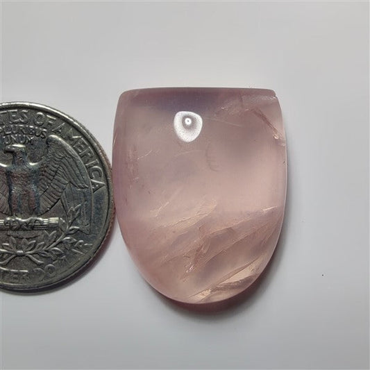 Rose Quartz gemstone cabochon - natural crystal healing stone for jewelry making by SemiPreciousCabs