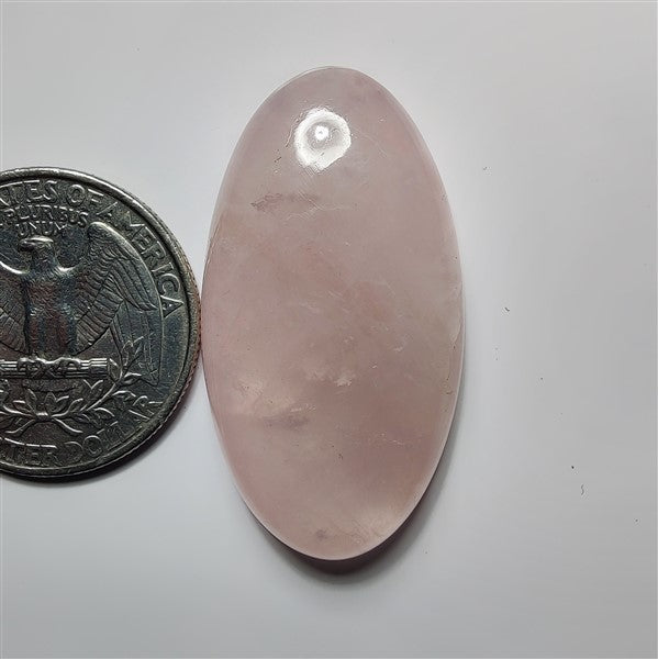 Rose Quartz gemstone cabochon - natural crystal healing stone for jewelry making by SemiPreciousCabs