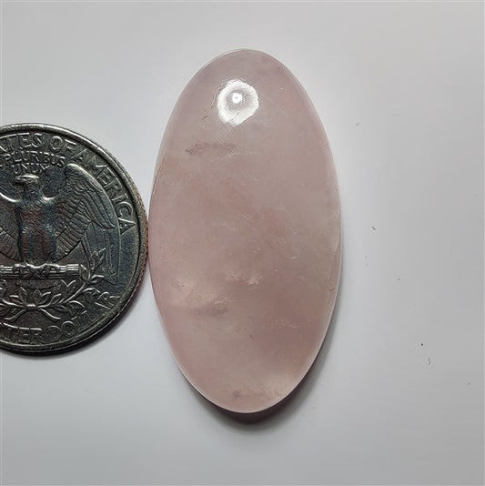 Rose Quartz gemstone cabochon - natural crystal healing stone for jewelry making by SemiPreciousCabs