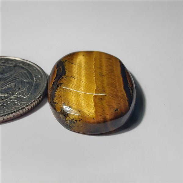 Tiger Eye gemstone cabochon - natural crystal healing stone for jewelry making by SemiPreciousCabs