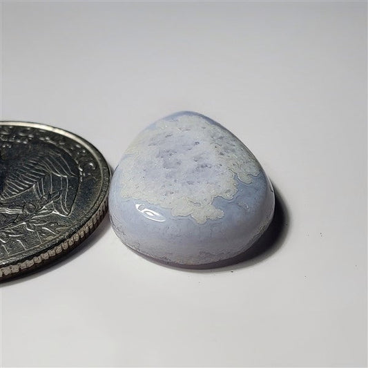Blue Lace Agate gemstone cabochon - natural crystal healing stone for jewelry making by SemiPreciousCabs