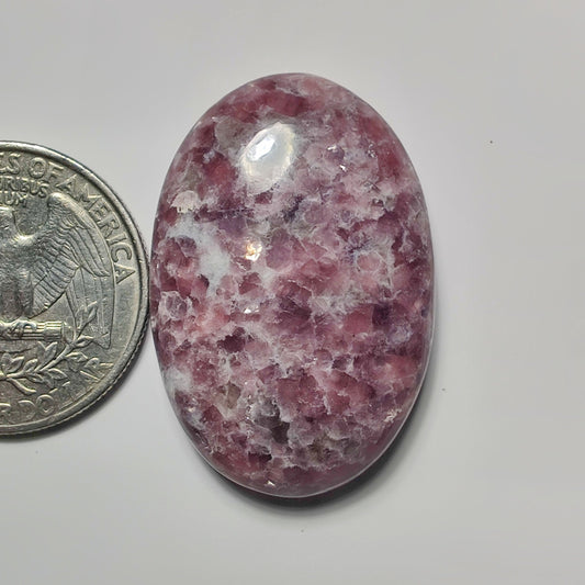 Lapidolite gemstone cabochon - natural crystal healing stone for jewelry making by SemiPreciousCabs