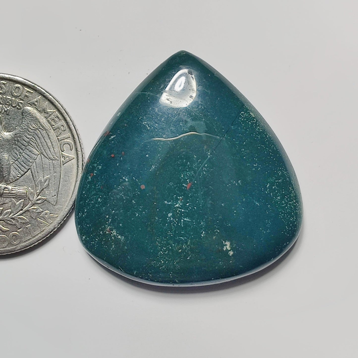 Blood Stone gemstone cabochon - natural crystal healing stone for jewelry making by SemiPreciousCabs