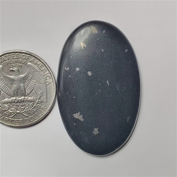 Black Dot Agate gemstone cabochon - natural crystal healing stone for jewelry making by SemiPreciousCabs