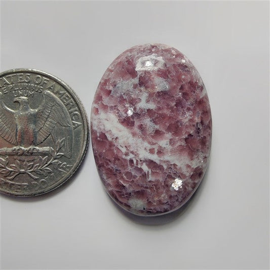 Lapidolite gemstone cabochon - natural crystal healing stone for jewelry making by SemiPreciousCabs