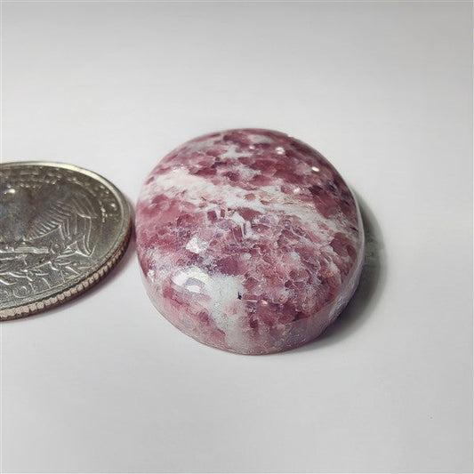 Lapidolite gemstone cabochon - natural crystal healing stone for jewelry making by SemiPreciousCabs