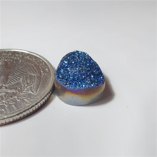 Titanium Dyed Druzy gemstone cabochon - natural crystal healing stone for jewelry making by SemiPreciousCabs