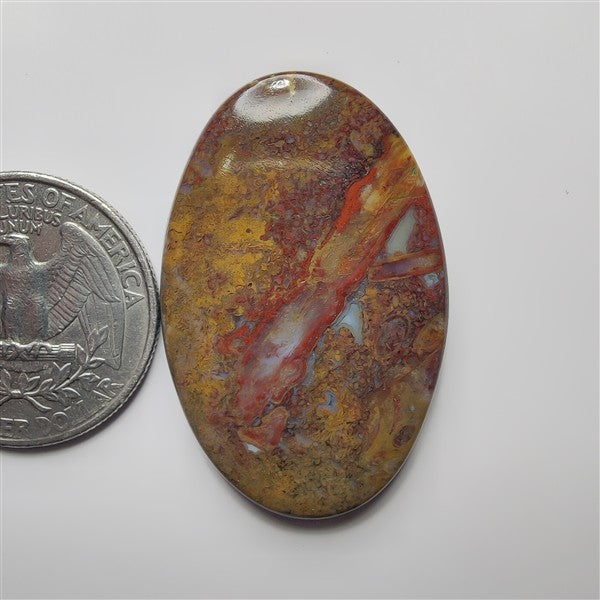 Plum Root Agate gemstone cabochon - natural crystal healing stone for jewelry making by SemiPreciousCabs