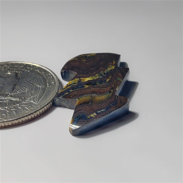 Iren Tiger gemstone cabochon - natural crystal healing stone for jewelry making by SemiPreciousCabs