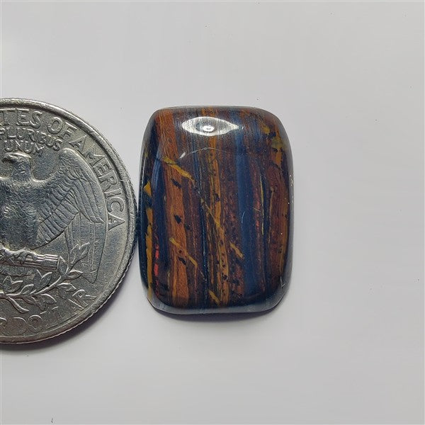 Iren Tiger gemstone cabochon - natural crystal healing stone for jewelry making by SemiPreciousCabs