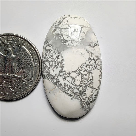 Howlite gemstone cabochon - natural crystal healing stone for jewelry making by SemiPreciousCabs