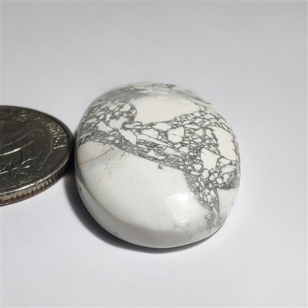 Howlite gemstone cabochon - natural crystal healing stone for jewelry making by SemiPreciousCabs