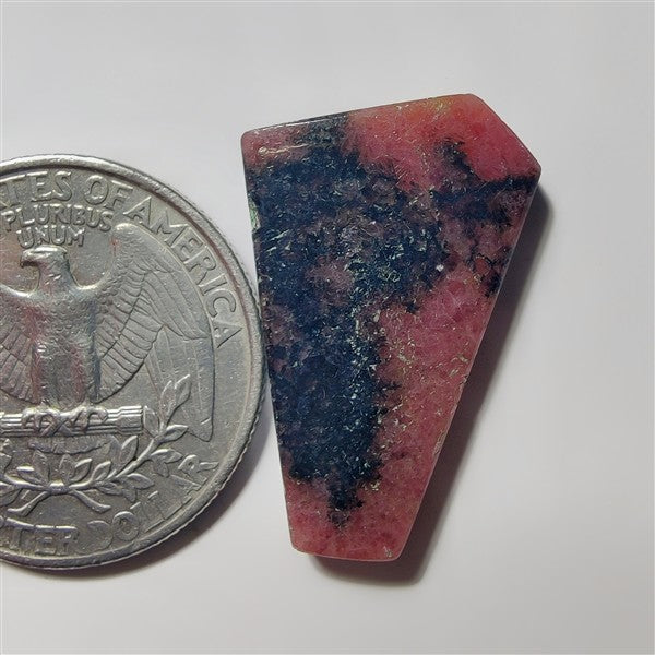 Rhodonite gemstone cabochon - natural crystal healing stone for jewelry making by SemiPreciousCabs