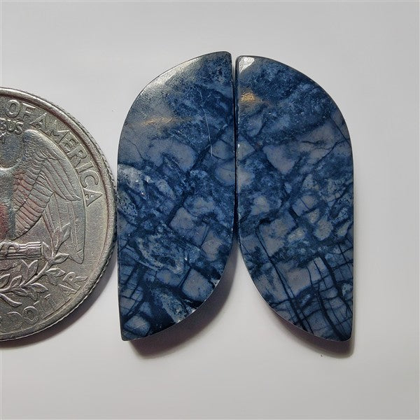 Picasso Jasper Pair gemstone cabochon - natural crystal healing stone for jewelry making by SemiPreciousCabs