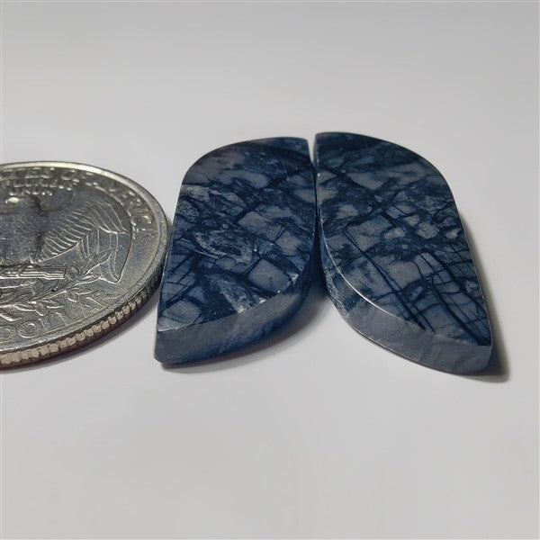 Picasso Jasper Pair gemstone cabochon - natural crystal healing stone for jewelry making by SemiPreciousCabs