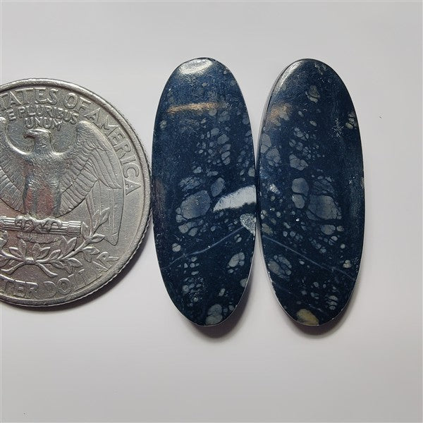 Picasso Jasper Pair gemstone cabochon - natural crystal healing stone for jewelry making by SemiPreciousCabs