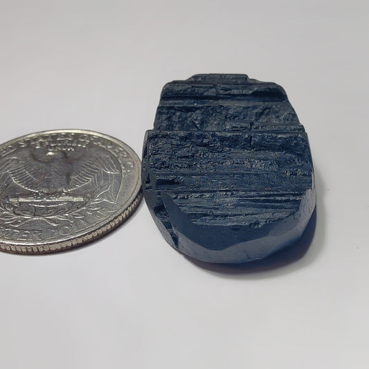 Black Tourmaline Druzy gemstone cabochon - natural crystal healing stone for jewelry making by SemiPreciousCabs