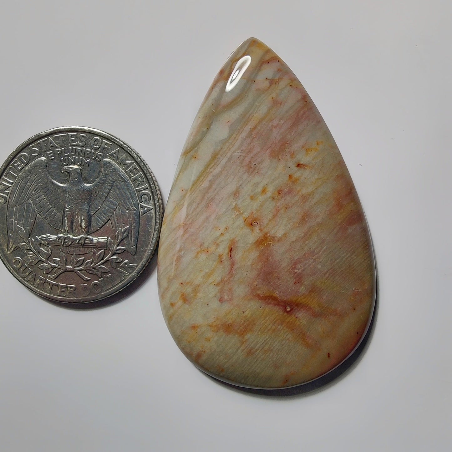 Polychrome Jasper gemstone cabochon - natural crystal healing stone for jewelry making by SemiPreciousCabs
