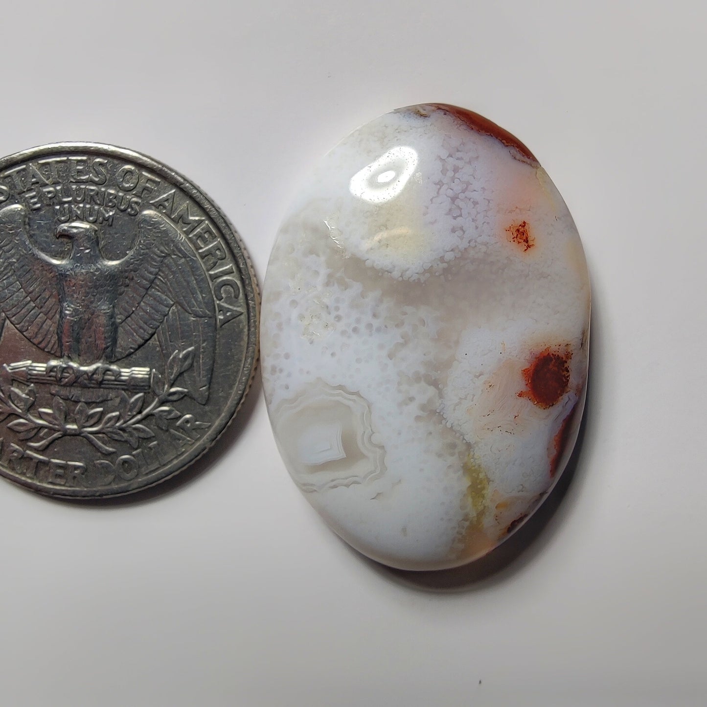 Ocean Jasper gemstone cabochon - natural crystal healing stone for jewelry making by SemiPreciousCabs