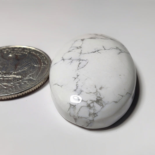Howlite gemstone cabochon - natural crystal healing stone for jewelry making by SemiPreciousCabs