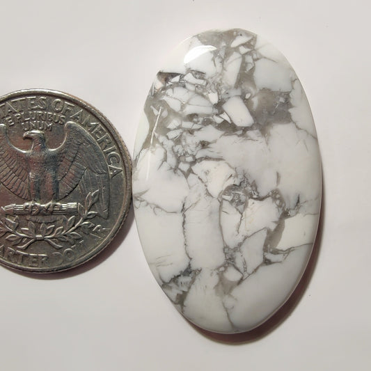 Howlite gemstone cabochon - natural crystal healing stone for jewelry making by SemiPreciousCabs