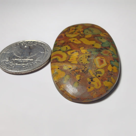 Fruit Jasper gemstone cabochon - natural crystal healing stone for jewelry making by SemiPreciousCabs