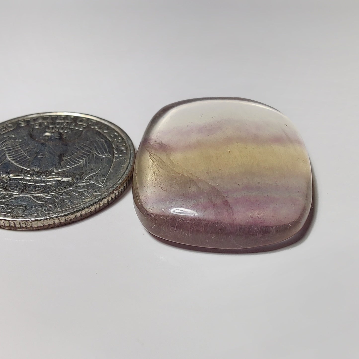 Fluorite gemstone cabochon - natural crystal healing stone for jewelry making by SemiPreciousCabs