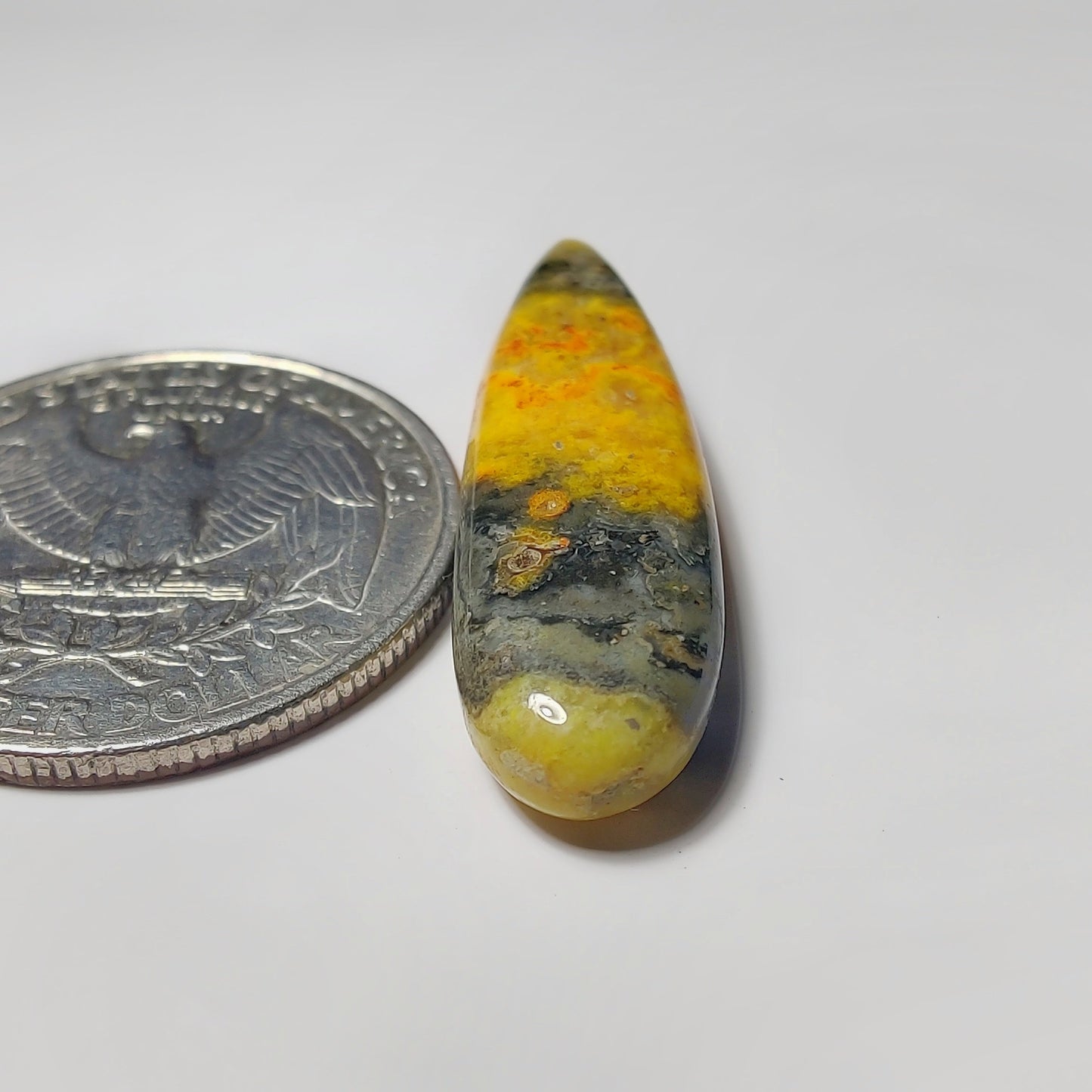 Bumblebee Jasper gemstone cabochon - natural crystal healing stone for jewelry making by SemiPreciousCabs