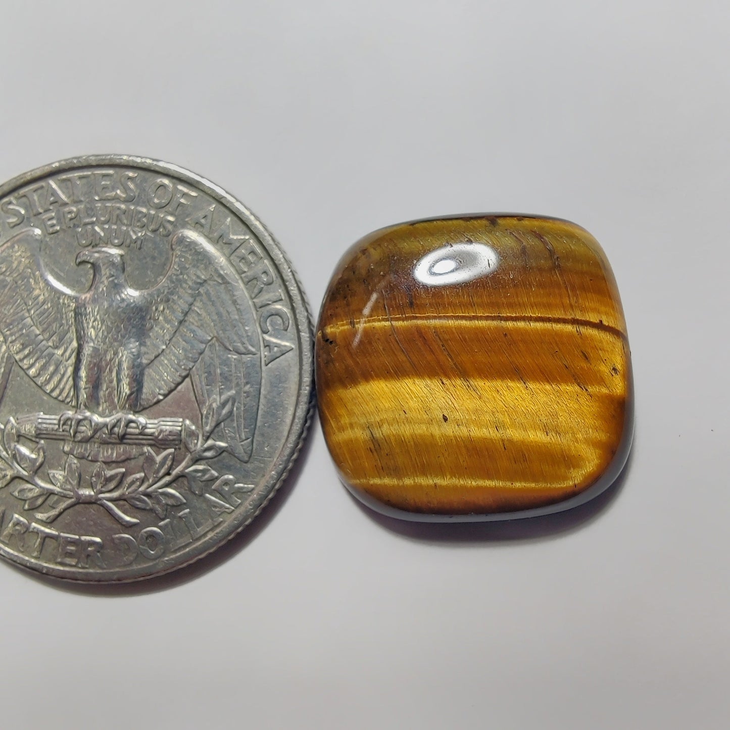Tiger Eye gemstone cabochon - natural crystal healing stone for jewelry making by SemiPreciousCabs