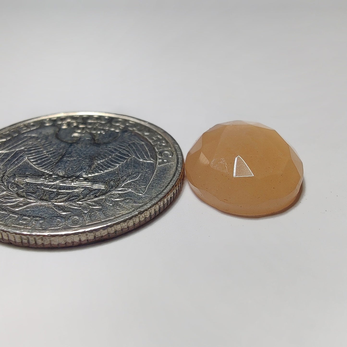 Rose Cut Peach Moonstone gemstone cabochon - natural crystal healing stone for jewelry making by SemiPreciousCabs