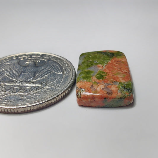 Unakite gemstone cabochon - natural crystal healing stone for jewelry making by SemiPreciousCabs