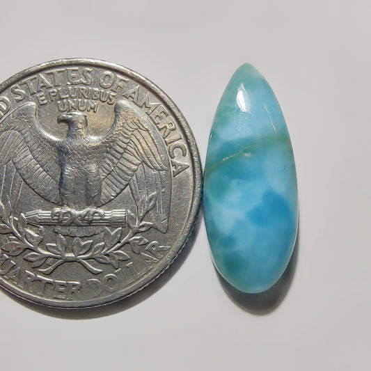 Larimar gemstone cabochon - natural crystal healing stone for jewelry making by SemiPreciousCabs