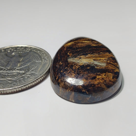 Bronzite gemstone cabochon - natural crystal healing stone for jewelry making by Gemivra