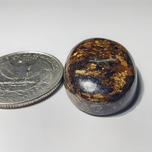 Bronzite gemstone cabochon - natural crystal healing stone for jewelry making by Gemivra