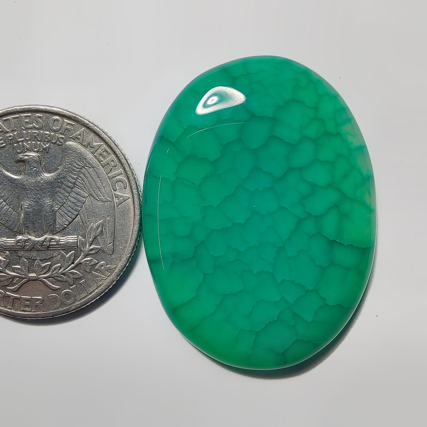 Dyed Agate gemstone cabochon - natural crystal healing stone for jewelry making by Gemivra