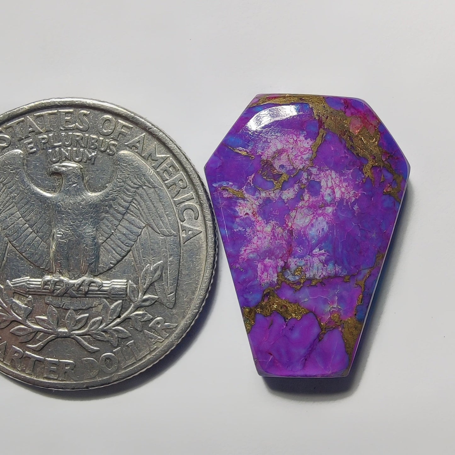 Mohave Turquoise gemstone cabochon - natural crystal healing stone for jewelry making by Gemivra