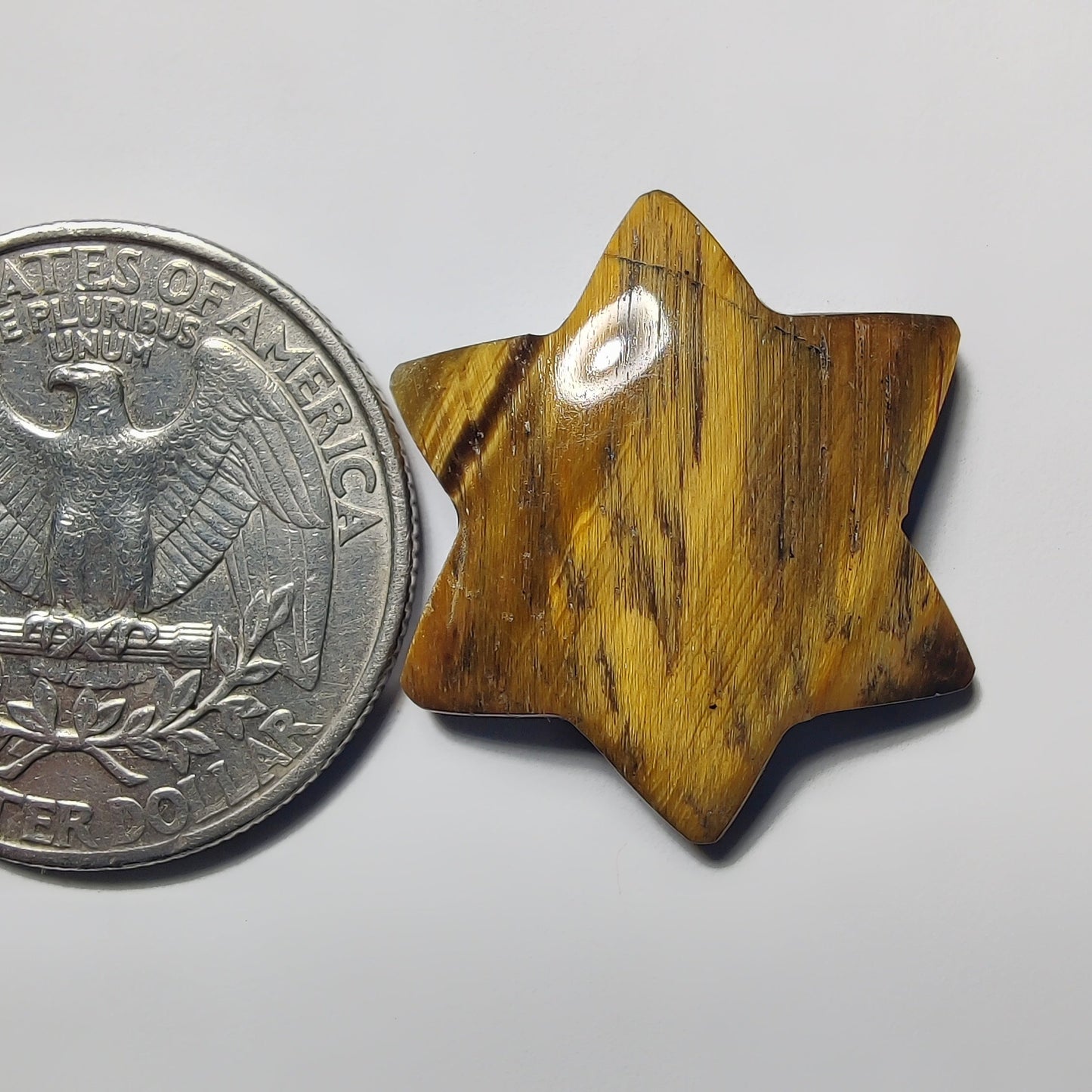 Tiger Eye Star gemstone cabochon - natural crystal healing stone for jewelry making by Gemivra