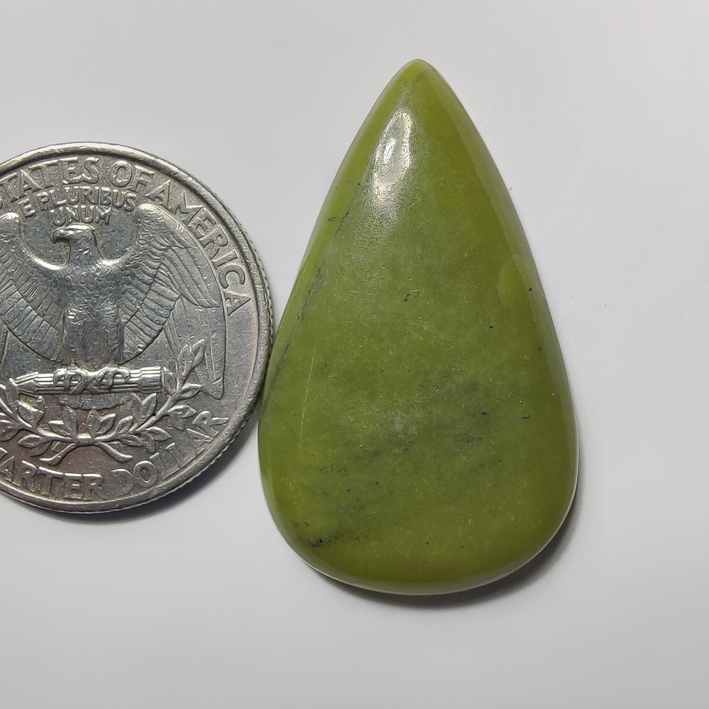 Nephrite gemstone cabochon - natural crystal healing stone for jewelry making by Gemivra