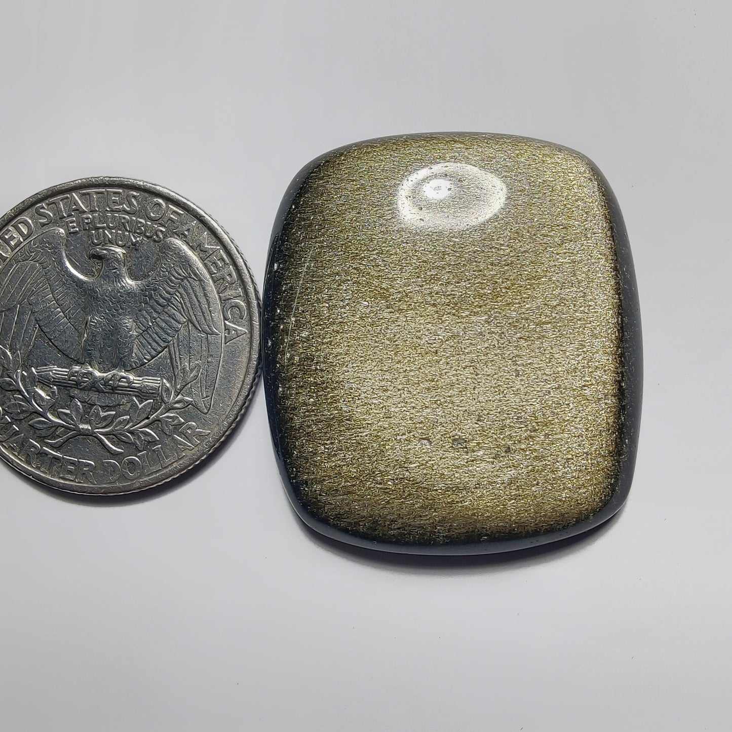 Golden Obsidian gemstone cabochon - natural crystal healing stone for jewelry making by Gemivra