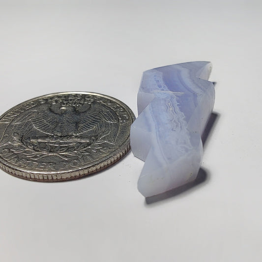 Blue Lace Agate gemstone cabochon - natural crystal healing stone for jewelry making by Gemivra