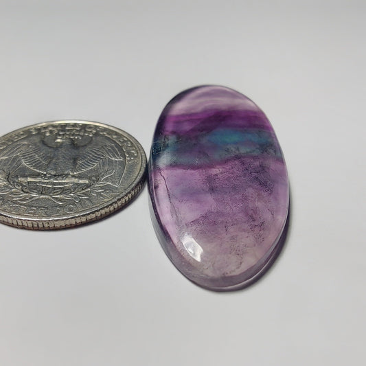 Fluorite gemstone cabochon - natural crystal healing stone for jewelry making by Gemivra