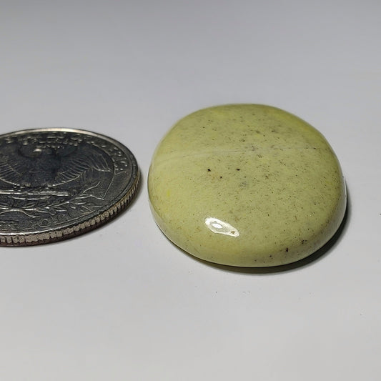 Lemon Chrysoprase gemstone cabochon - natural crystal healing stone for jewelry making by Gemivra