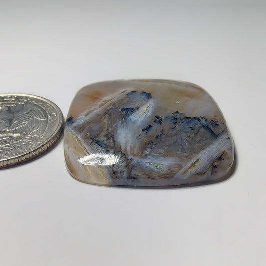 Turkish Stick Agate gemstone cabochon - natural crystal healing stone for jewelry making by Gemivra