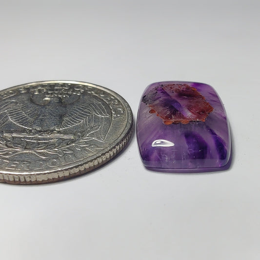 Amethyst gemstone cabochon - natural crystal healing stone for jewelry making by Gemivra