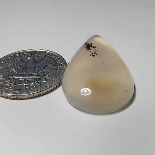 Dendrite Agate gemstone cabochon - natural crystal healing stone for jewelry making by Gemivra