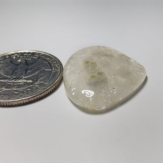 Solar Quartz gemstone cabochon - natural crystal healing stone for jewelry making by Gemivra