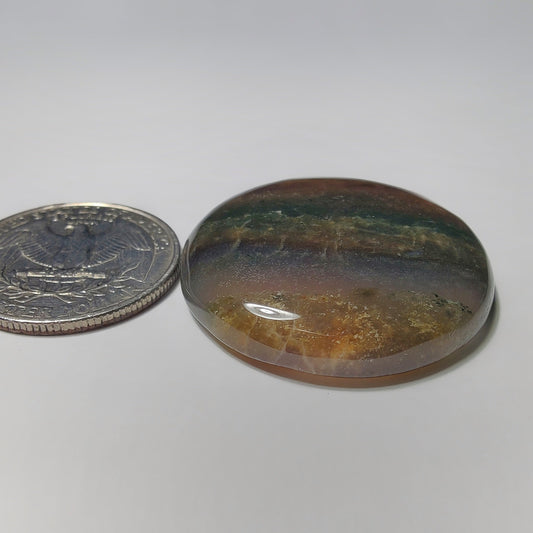 Banded Agate gemstone cabochon - natural crystal healing stone for jewelry making by Gemivra