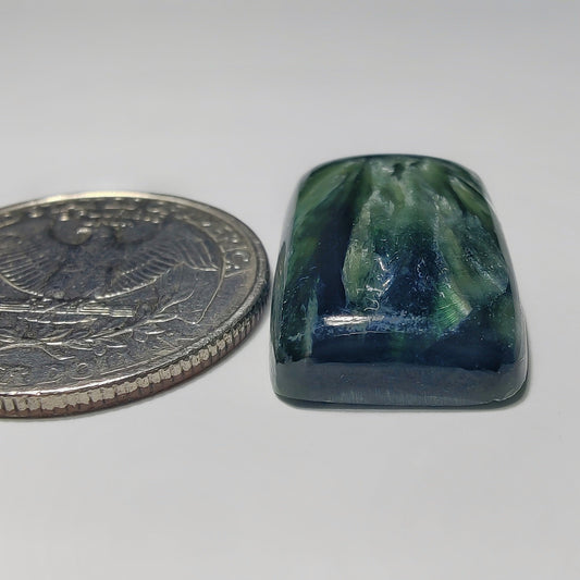 Serphnite gemstone cabochon - natural crystal healing stone for jewelry making by Gemivra