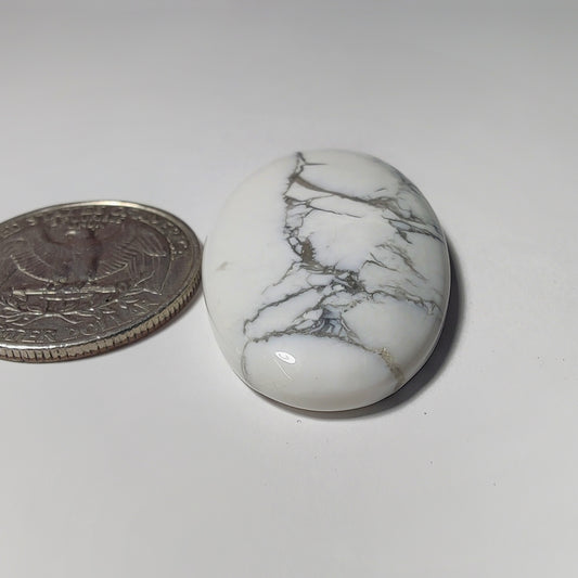 Howlite gemstone cabochon - natural crystal healing stone for jewelry making by Gemivra
